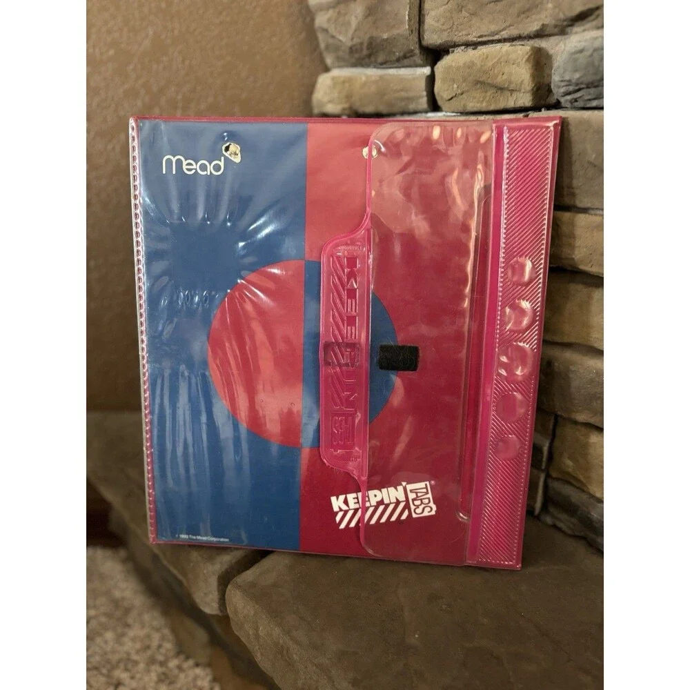 1992 MeadTrapper Keeper 3 Ring Binder Geometric  With Folder And Notebook Match